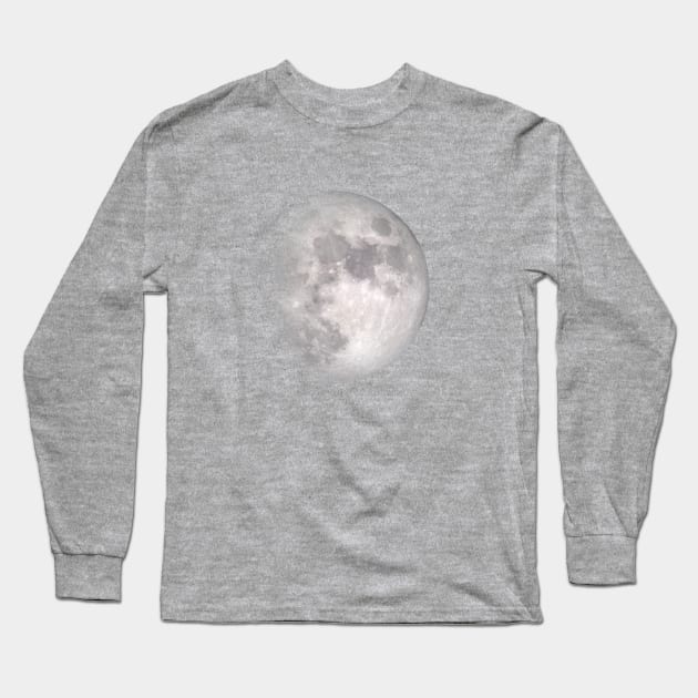 Waxing Gibbous Moon Long Sleeve T-Shirt by tortagialla